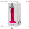 Dildo rosa con sopapa flexible